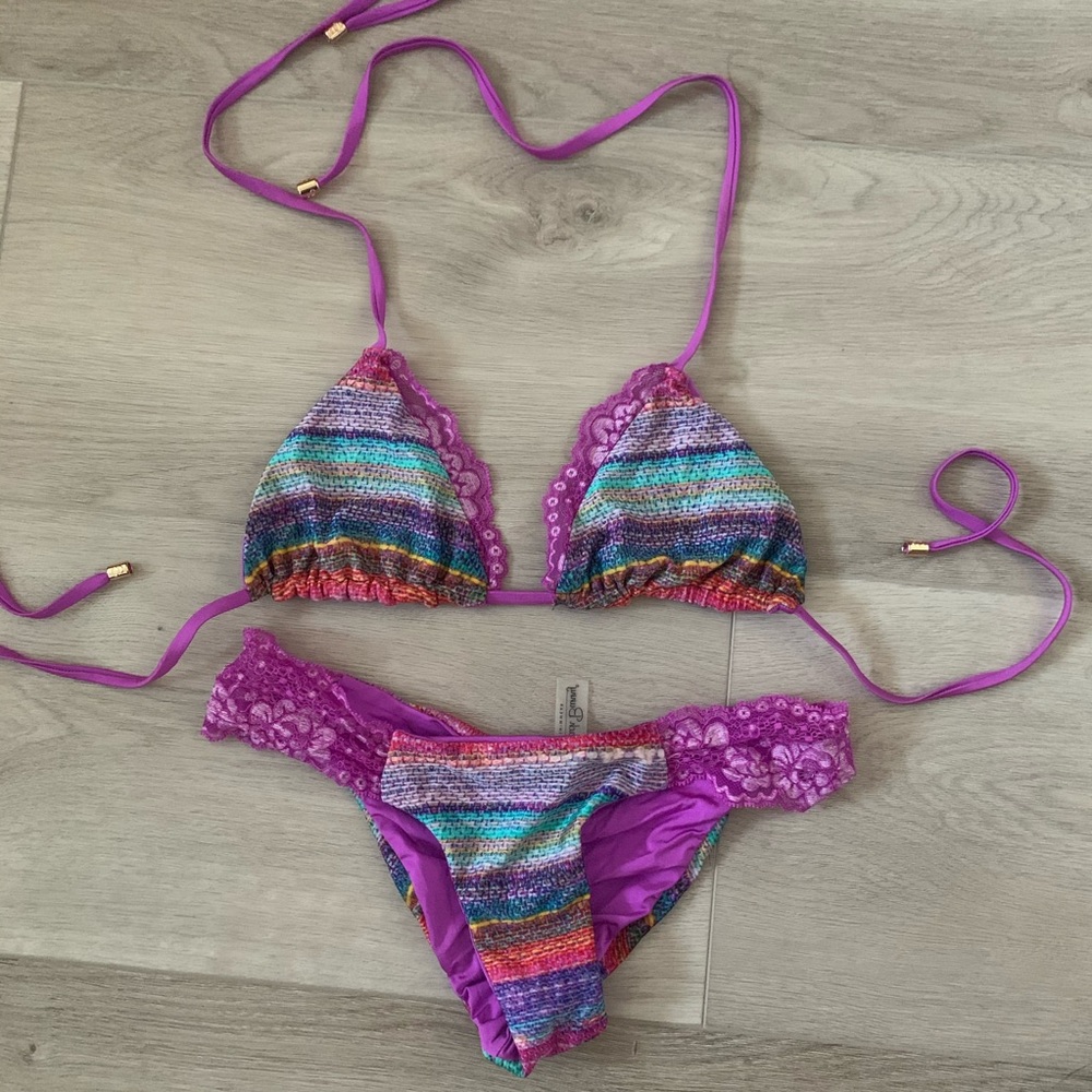 Beach bunny purple bikini